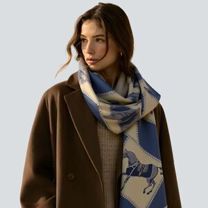 Westrian Cashmere Feel Equestrian Saddle Blanket Horse Winter Scarf
